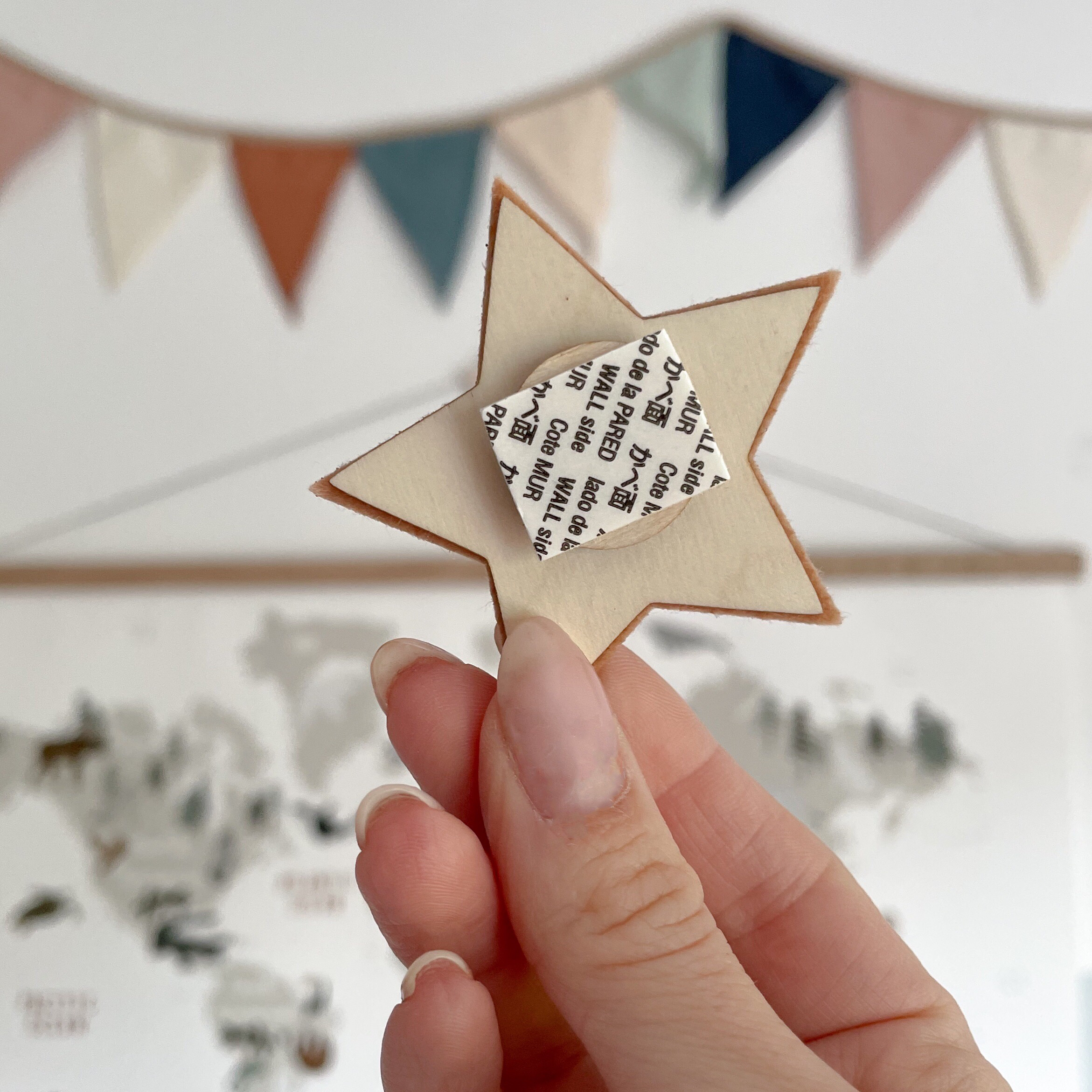 Gold Glitter self adhesive wall hook - updated