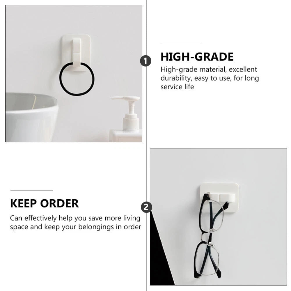 4PCS Bathroom Organizer Hanger Kitchen Storage Hook Bathroom Adhesive Wall Hooks