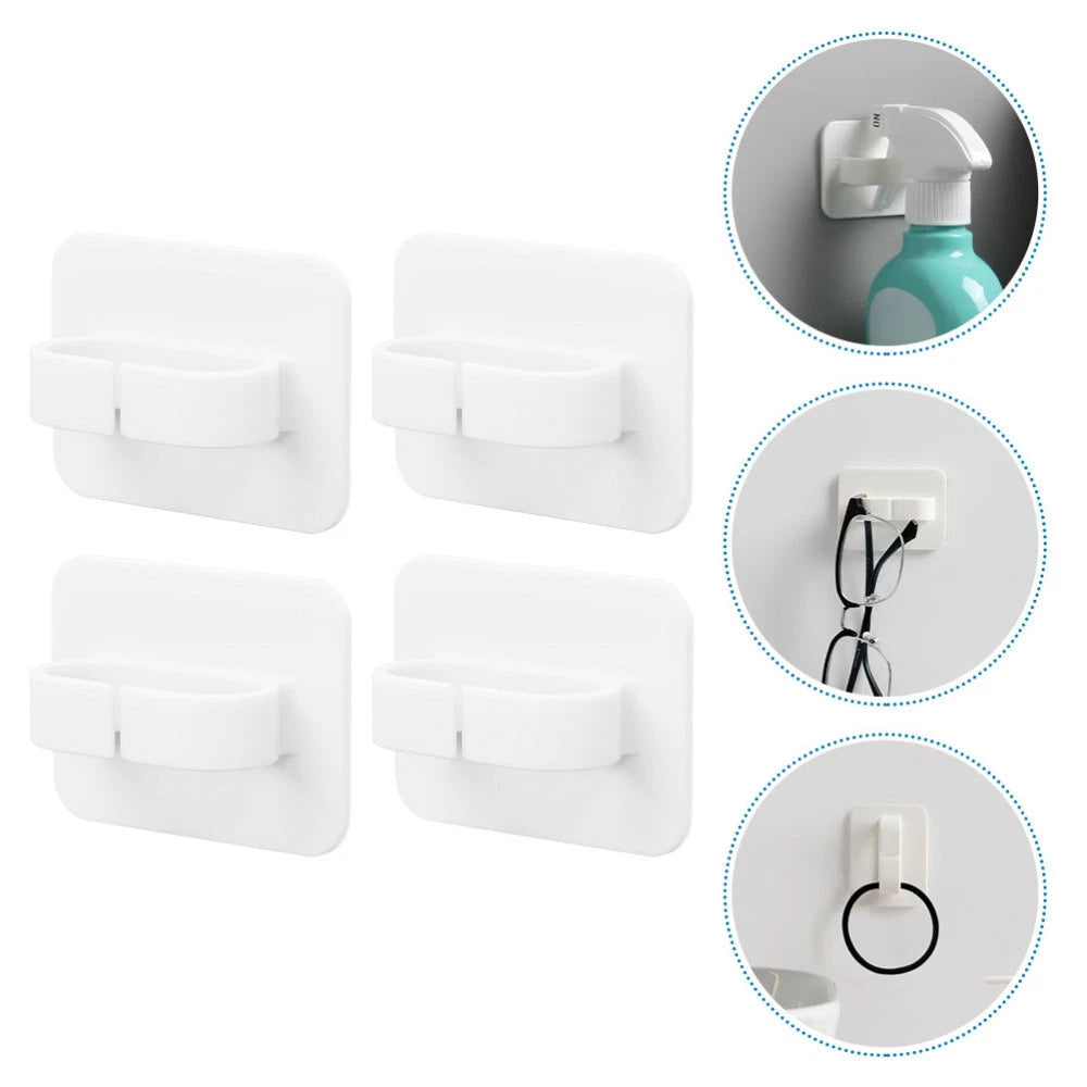 4PCS Bathroom Organizer Hanger Kitchen Storage Hook Bathroom Adhesive Wall Hooks
