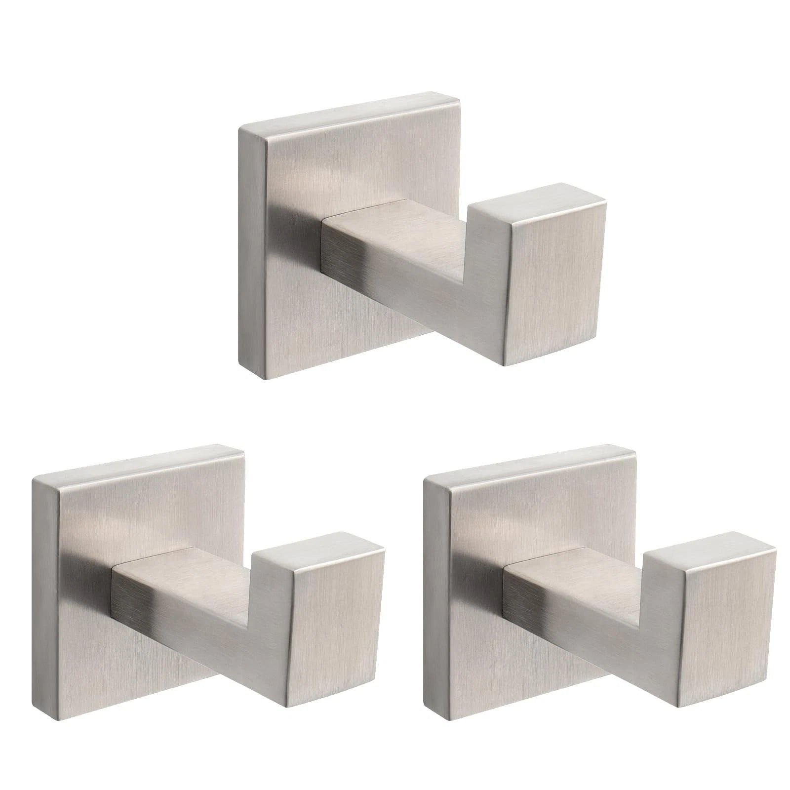 3 Pack Brushed Nickel Storage Hooks Rustproof Durable For Bathroom Kitchen Be...