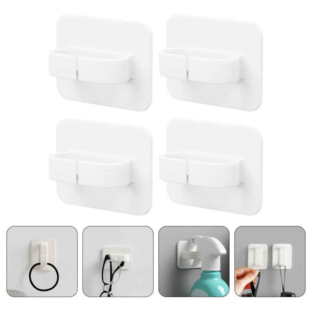 4PCS Bathroom Organizer Hanger Kitchen Storage Hook Bathroom Adhesive Wall Hooks