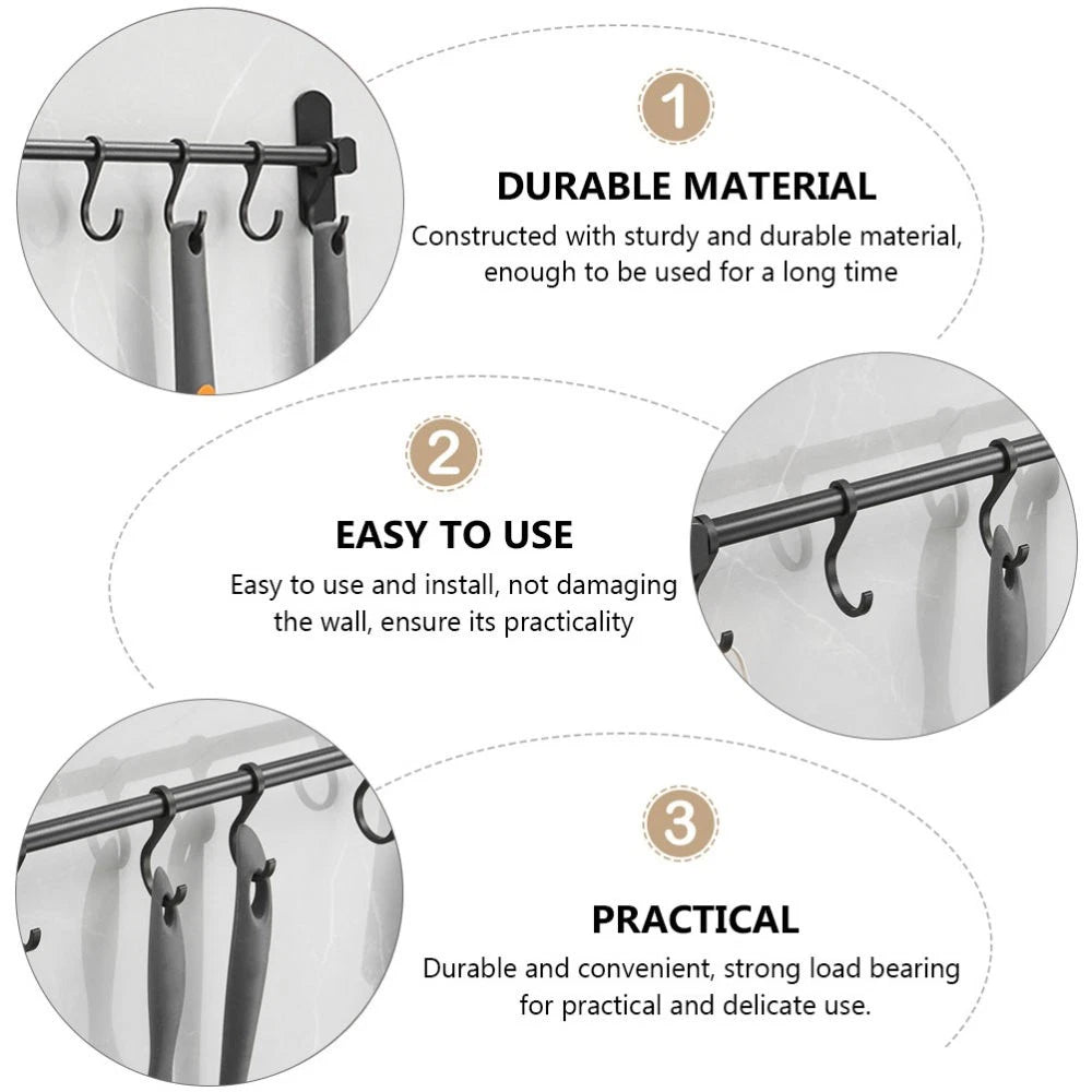 Kitchen Organiser Storage Rack Key Hooks for Wall Utensil Hanger