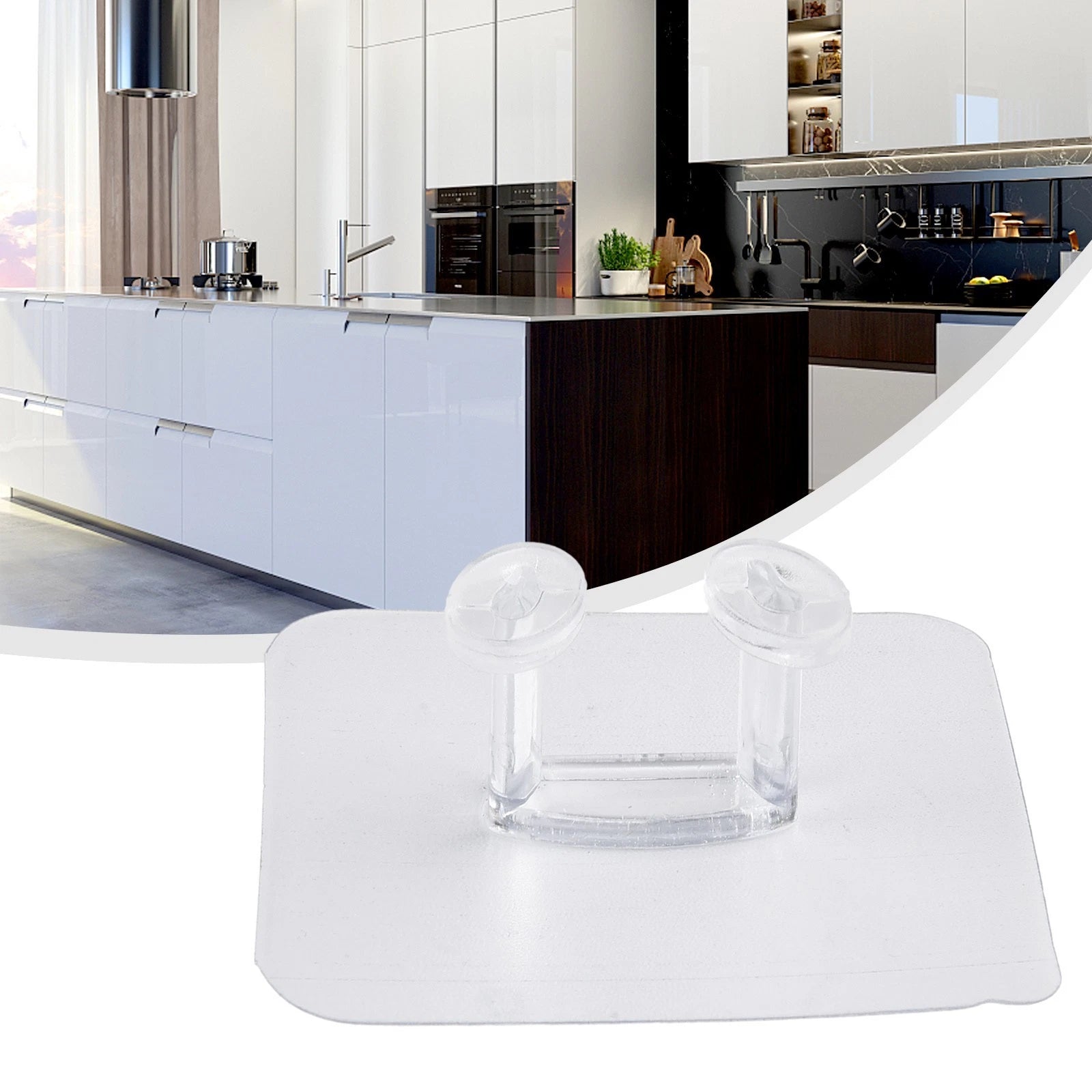 Heavy Duty Transparent Sticky Wall Hook for Kitchen Bathroom No Nails Needed