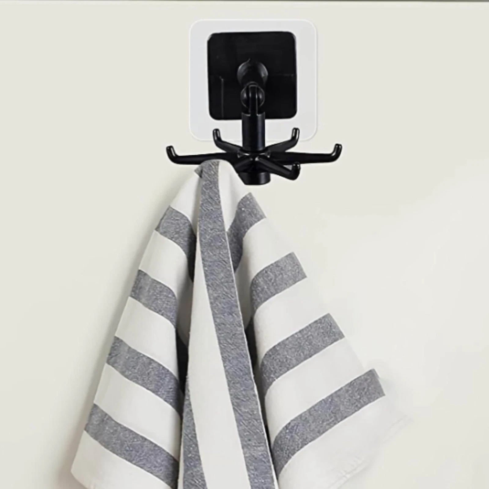 1pc No-Drill 360° Rotating Hook | Seamless Kitchen Storage & Key Hanger Organize