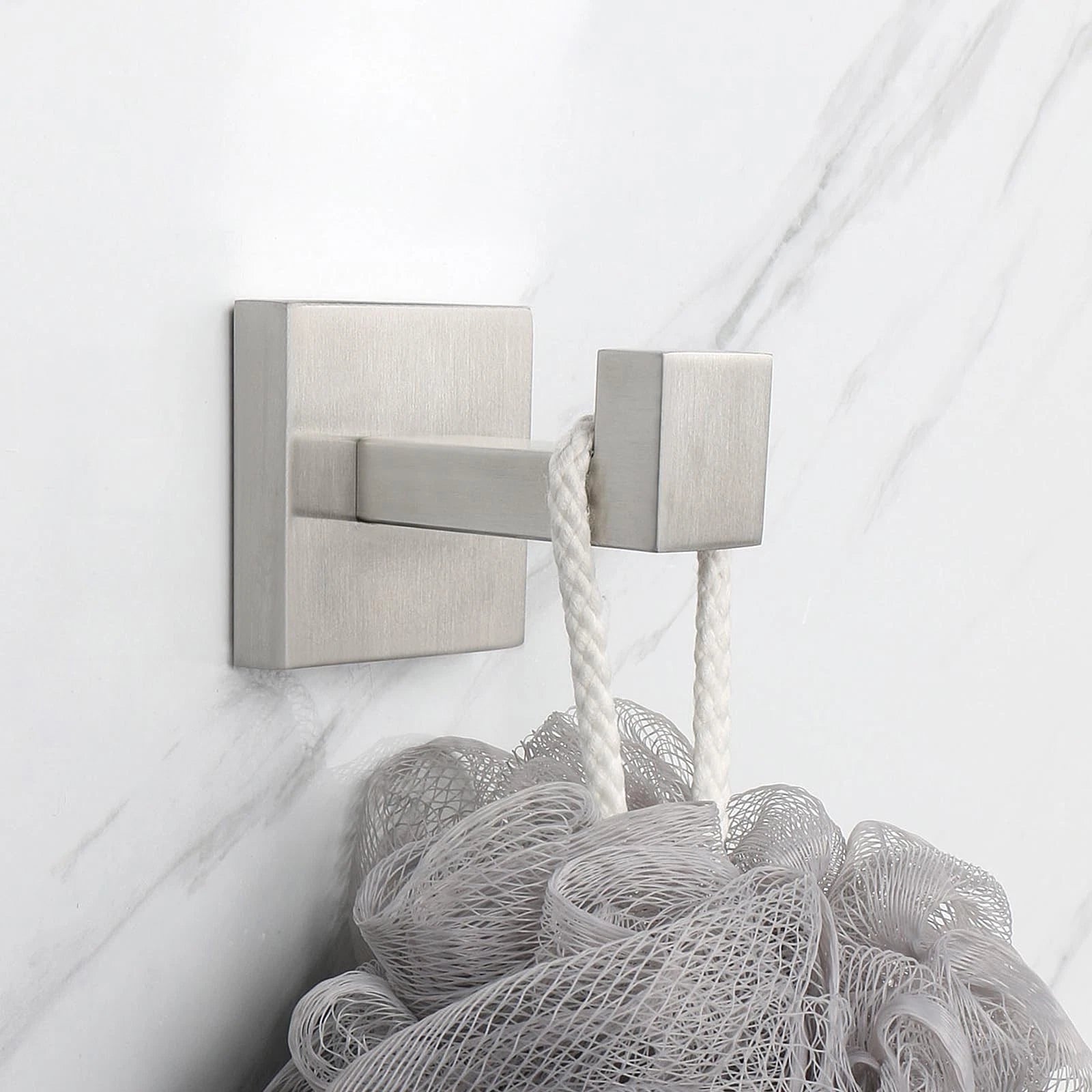 3 Pack Brushed Nickel Storage Hooks Rustproof Durable For Bathroom Kitchen Be...