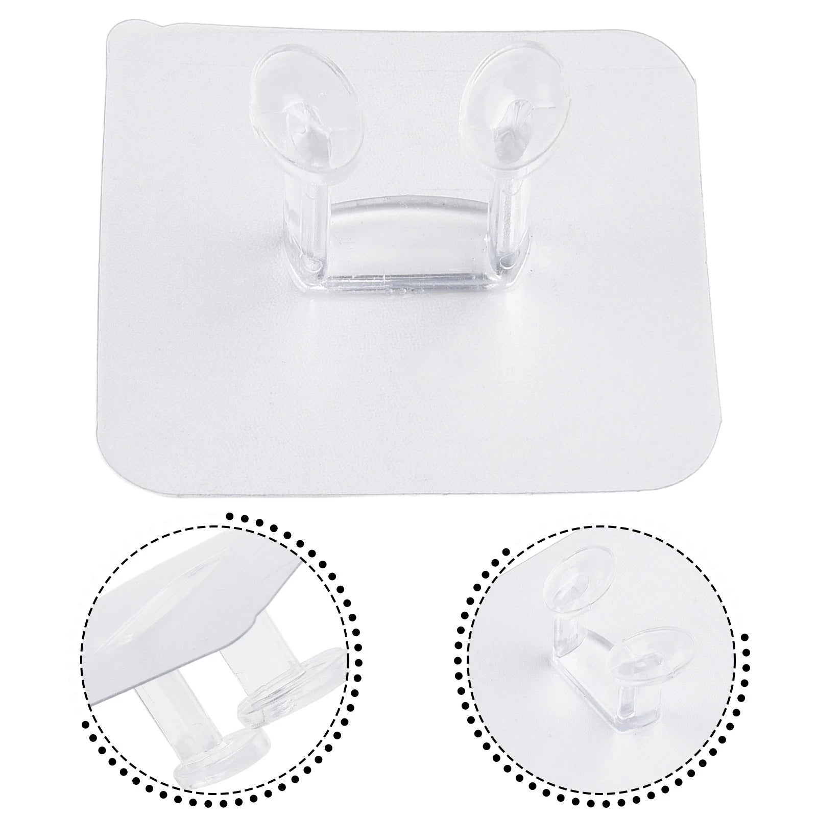 Heavy Duty Transparent Sticky Wall Hook for Kitchen Bathroom No Nails Needed