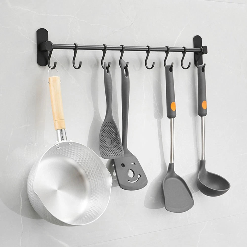 Kitchen Organiser Storage Rack Key Hooks for Wall Utensil Hanger